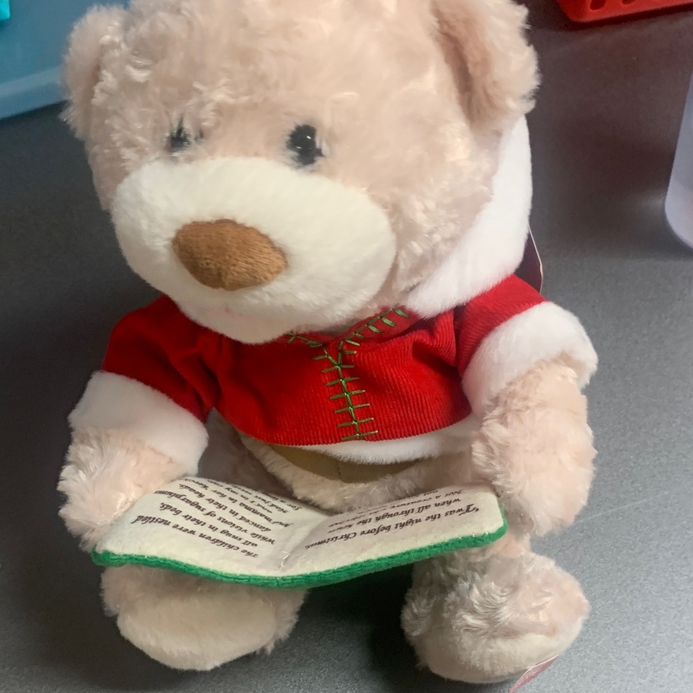 Cuddle Barn Storytime Teddie "Twas the Night Before Christmas" Animated Plush.
